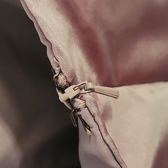 NWT Alfred Sung Iridescent Lt Grey Strapless Cocktail Dress Sz 10 Pockets, Belt - Picture 12 of 14